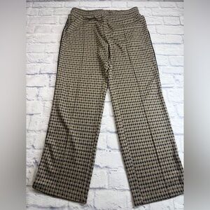 Jack & Jones Brown and Black Houndstooth Dress Pants. Elastic Waist. Size Large.